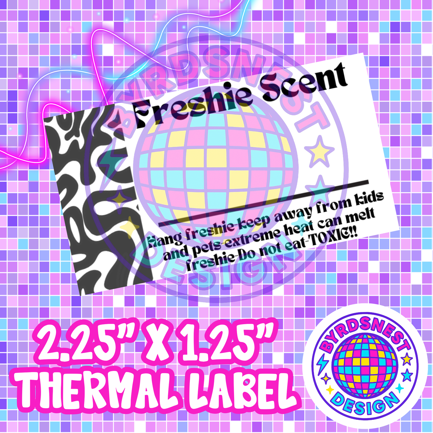 Groovy 2.25" x 1.25" Thermal Label PNG
