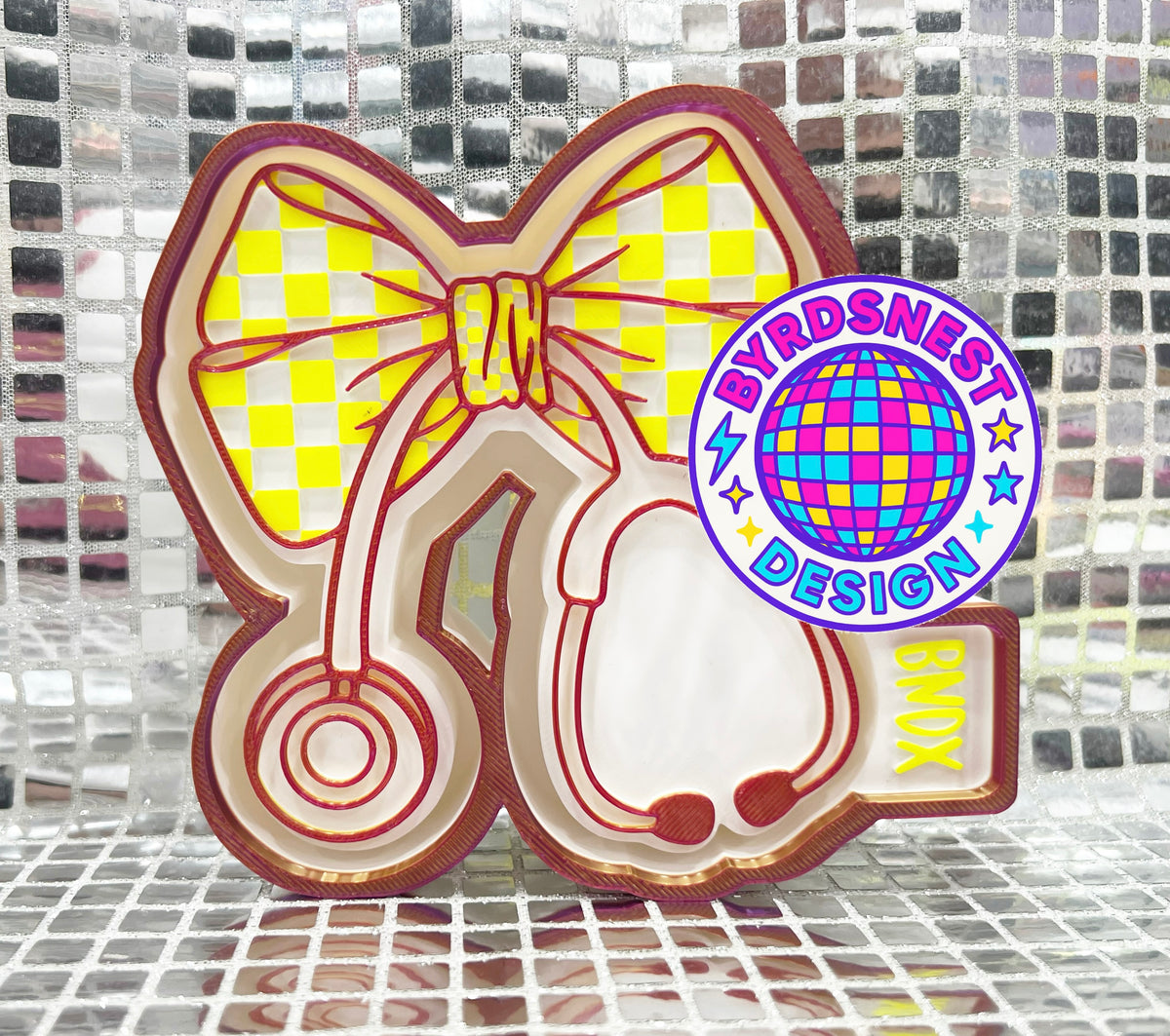 Checkered Bow Stethoscope