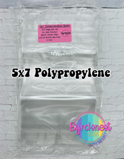 5x7 Polypropylene Bags