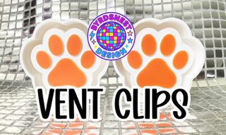 Paw Print Vent Clips