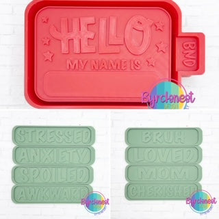 BNDX Name Tag w/ 8 Inserts