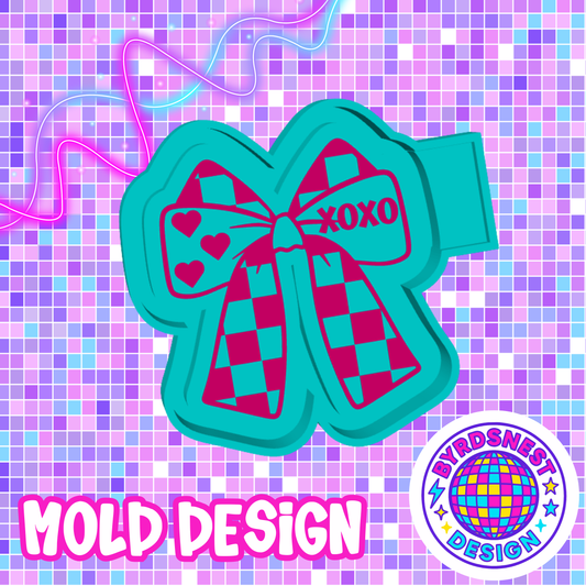 XOXO Checkered Bow