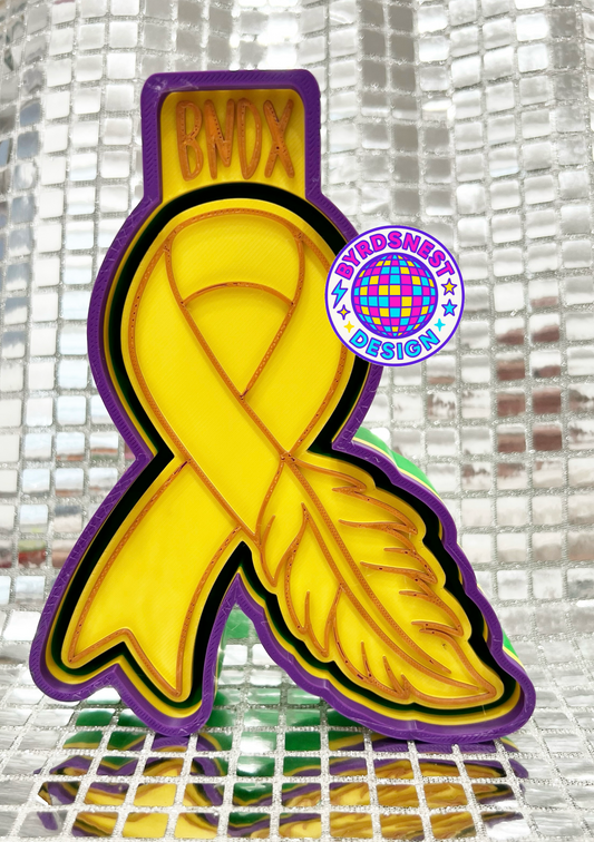 Feathered Awareness Ribbon