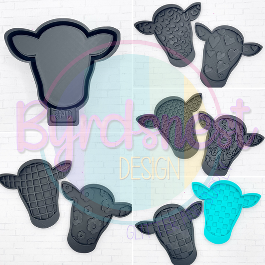 Farm Cow Head w/ 8 Inserts