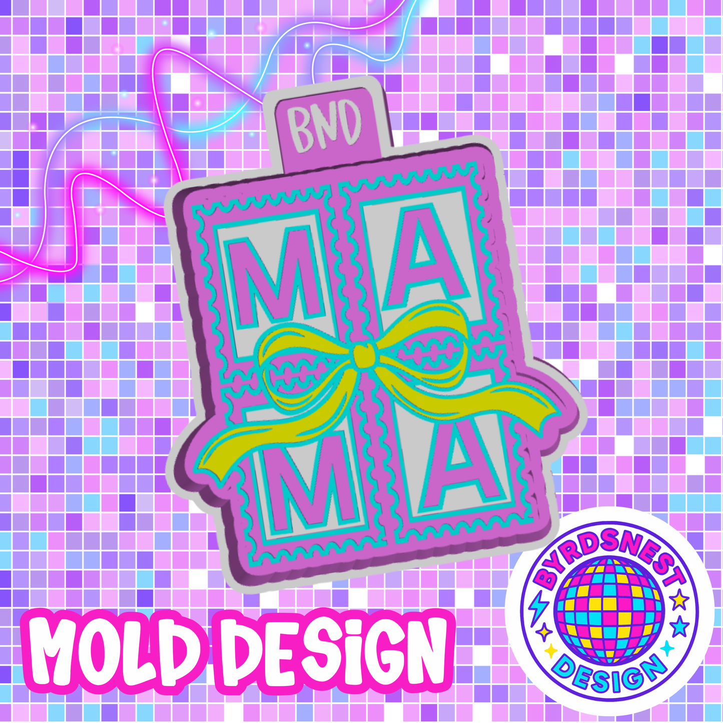 Mama Stamp w/ Bow