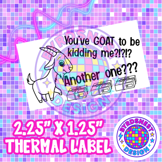 Goat 2.25" x 1.25" Thermal Label PNG