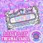 Leopard Mirror 2.25" x 1.25" Thermal Label PNG