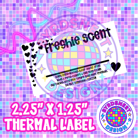Hearts 2.25" x 1.25" Thermal Label PNG
