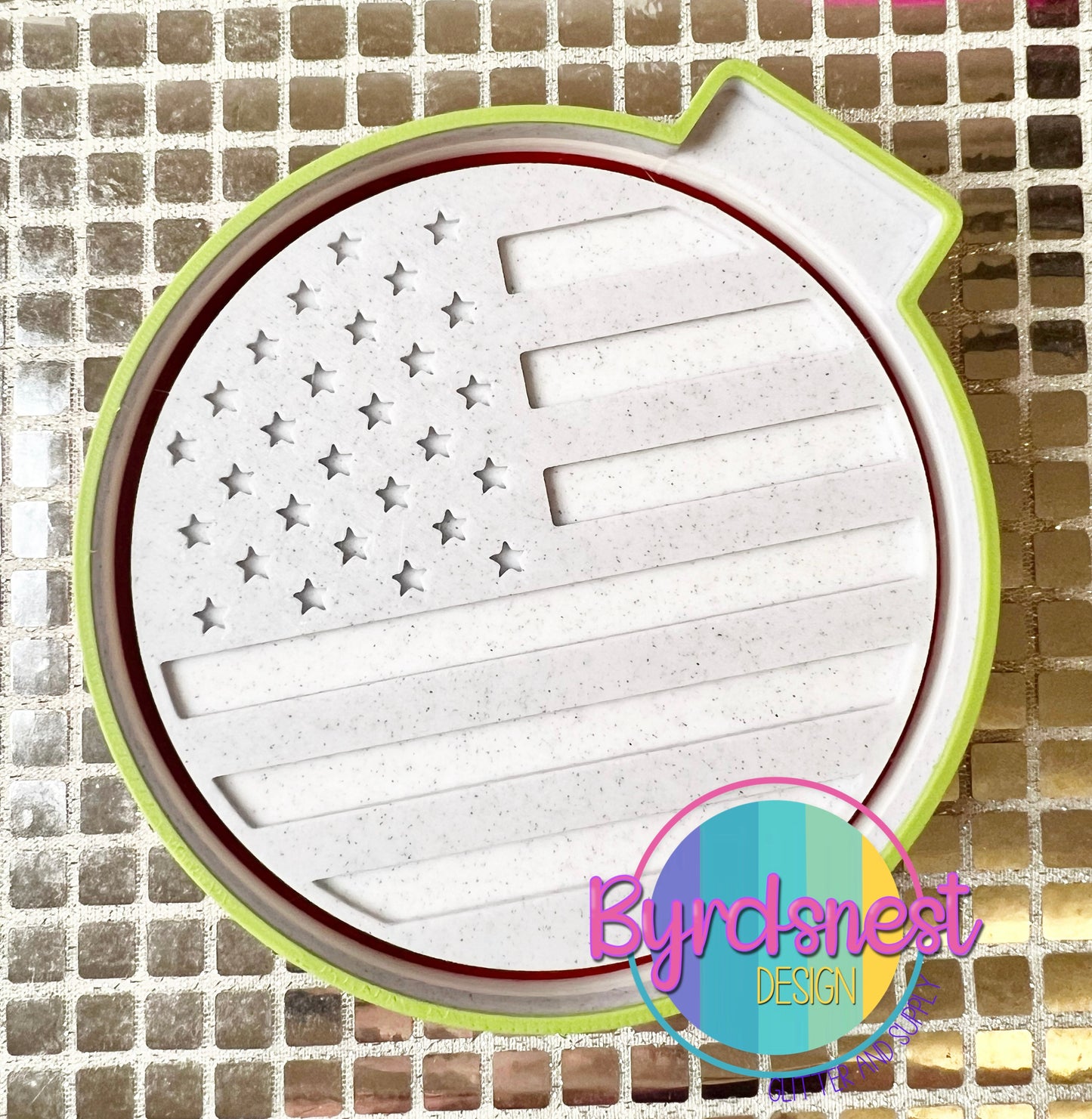 Round USA Flag