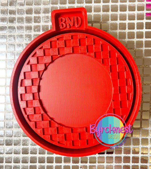 5” Checkered Circle Frame