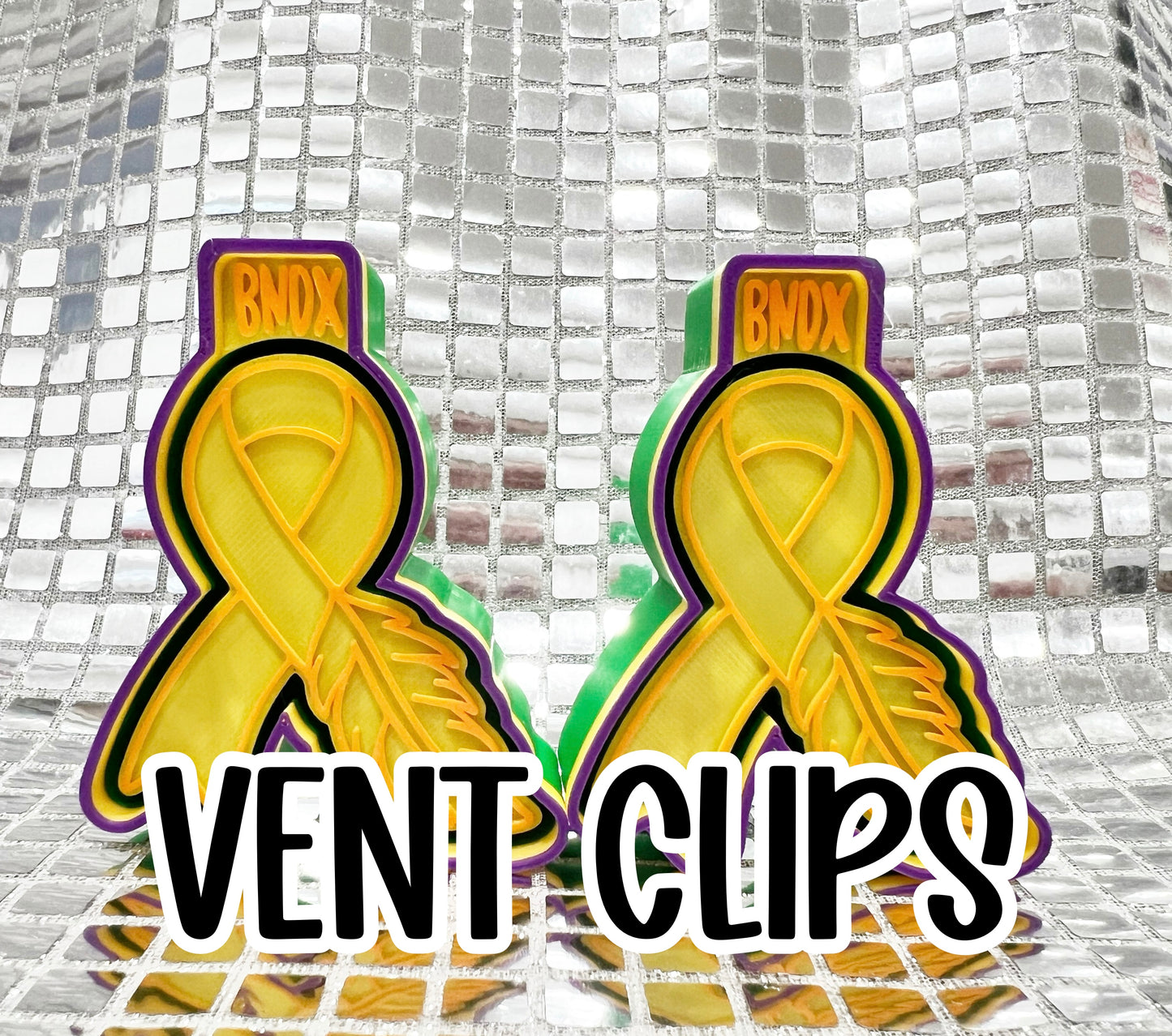 Feathered Awareness Ribbon Vent Clips