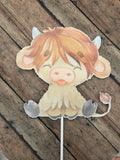 Highland Cow cupcake toppers