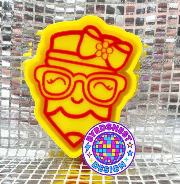 Cute Pencil w/ Glasses
