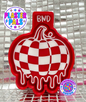 Checkered Melting Pumpkin Plaster Pal