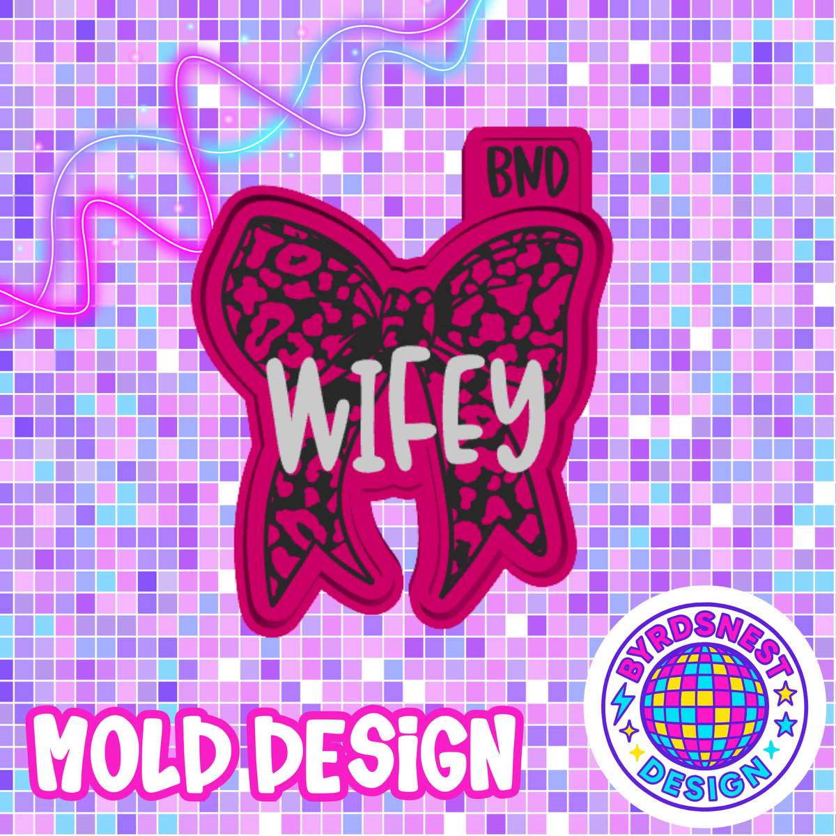 Leopard Wifey Bow