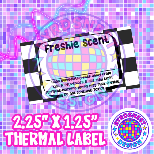 Checkered 2.25" x 1.25" Thermal Label PNG