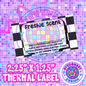 Checkered 2.25" x 1.25" Thermal Label PNG