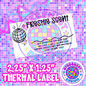 Disco Ball 2.25" x 1.25" Thermal Label PNG