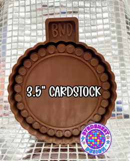 3.5" Circle Dotted Cardstock