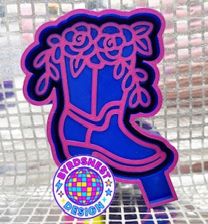 Doodle Boot w/ Flowers