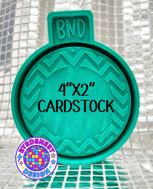 4"x2" Chevron Cardstock Round