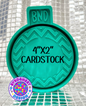 4"x2" Chevron Cardstock Round