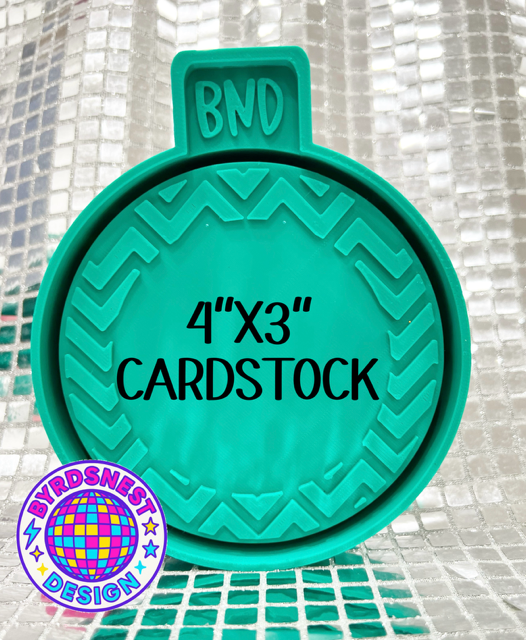 4"x3" Chevron Cardstock Round