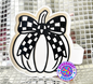 Checkered Bow Pumpkin