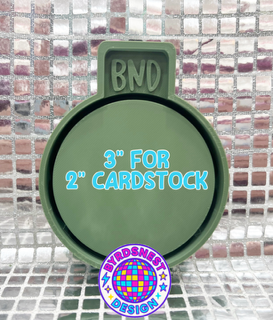 3" Round/2" Cardstock