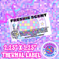 75 Skelly Peace Hand Freshie Scent 2.25" x 1.25" Thermal Label