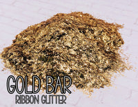 Gold Bar Ribbon Glitter