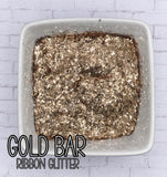 Gold Bar Ribbon Glitter